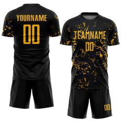 Gold-Royal Uniform Fußball Sublimation Kunst Schwarz Fragment Jersey Custom Abstrakt Gold-Royal Uniform Fußball Sublimation Kunst Schwarz Fragment Jersey Custom Abstrakt