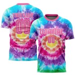 Sublimation Jersey Rosa-Weiß Uniform Dye Tie Custom Fußball