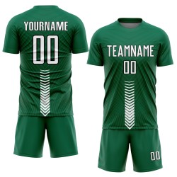 Arrow Green Custom Weiß-Schwarz Uniform Kelly Fußball Formen Sublimation Jersey Arrow Green Custom Weiß-Schwarz Uniform Kelly Fußball Formen Sublimation Jersey