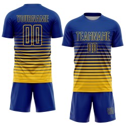Uniform Nadelstreifen verblassen benutzerdefinierte Royal Yellow Fashion Fußball Jersey Sublimation Uniform Nadelstreifen verblassen benutzerdefinierte Royal Yellow Fashion Fußball Jersey Sublimation