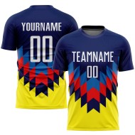 Custom Jersey Weiß-Gold Sublimation Fußball Uniform Figur
