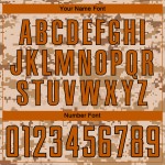 Fußball zu orange-braun Uniform Service Camo Sublimation Texas Salute Custom Jersey