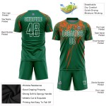 Jersey Kelly Sublimation Custom Orange-Weiß Fußball Grün Uniform