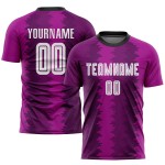 Uniform Fußball Sublimation Weiß-Rosa Custom Lila Trikot