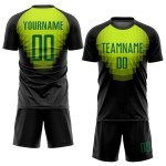 Grünes Trikot Sublimation Custom Kelly Uniform Schwarz Fußball