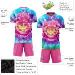 Sublimation Jersey Rosa-Weiß Uniform Dye Tie Custom Fußball