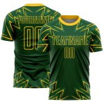 Fußball Jersey Custom Grün Sublimation Gelb Geometrische Formen Uniform