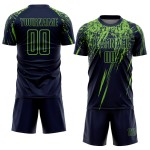 Marineblaues grünes Trikot, Uniform, Sublimation, Fußball, Neon, benutzerdefinierte