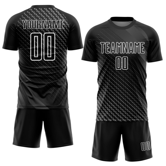 Sublimation Jersey Formen Weiß Uniform Fußball Schwarz Geometrisch Benutzerdefinierte